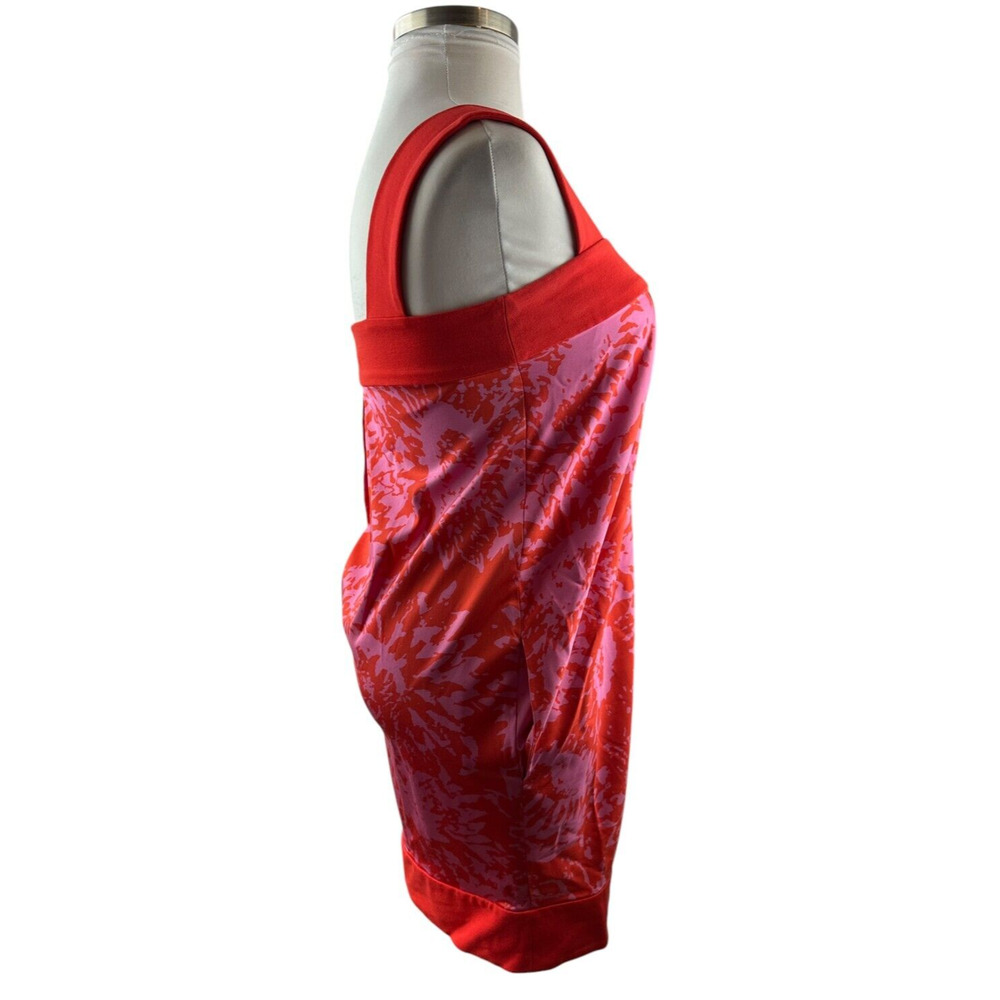 Diane von Furstenberg Silk Blend Pleated Mini Dress Y2K Red & Pink DVF Size 10 - Picture 7 of 13